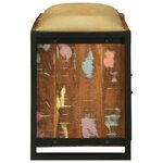vidaXL Banc de rangement Multicolore Bois massif de récupération