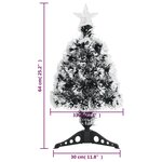 vidaXL Arbre de Noël pré-éclairé vert et blanc 64 cm fibre optique