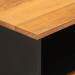vidaXL Table de chevet marron et noir 50x33x60 cm bois manguier solide