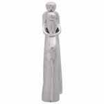vidaXL Sculpture Argent 10 x 16 x 49 cm Aluminium