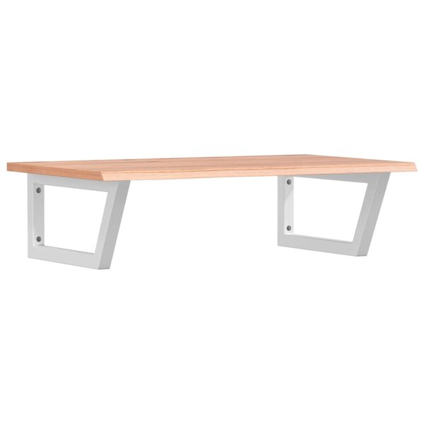 vidaXL Étagère de vasque murale acier et bois de chêne massif