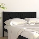 vidaXL Tête de lit Noir 205 5x4x100 cm Bois massif de pin