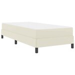 vidaXL Cadre de lit avec matelas Crème 90 x 200 cm tissu
