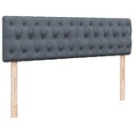 vidaXL Cadre de lit ottoman avec matelas gris foncé 140x190 cm velours