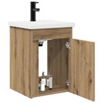 vidaXL Meuble de salle de bain avec robinet Chêne artisanal