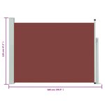 vidaXL Auvent latéral rétractable de patio 120x500 cm Marron