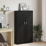 vidaXL Meuble de Bibliothèque Chêne noir 82.5 x 30.5 x 150 cm