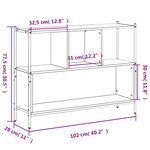 vidaXL Bibliothèque sonoma gris 102x28x77 5 cm bois d'ingénierie