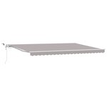 vidaXL Store rétractable automatique avec LED gris clair 500x300 cm