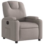 vidaXL Fauteuil inclinable électrique Taupe Tissu