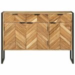 vidaXL Buffet Marron 100 x 30 x 75 cm Bois d'acacia massif