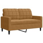 vidaXL Canapé à 2 places Marron 120 cm Velours