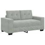 vidaXL Canapé causeuse gris clair 120 cm velours