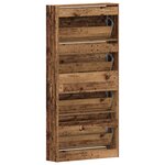 vidaXL Armoire à chaussures Bois ancien Bois d'ingénierie