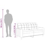 vidaXL Canapé à 2 places Gris 140 cm Similicuir