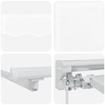vidaXL Auvent Rétractable Blanc 250x200 cm tissu