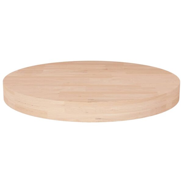 vidaXL Dessus de table rond Ø40x4 cm Bois de chêne massif non traité