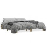 vidaXL Cadre de lit sans matelas chêne sonoma 200x200 cm