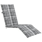 vidaXL Chaise longue d'extérieur repose-pied et coussin Acacia solide