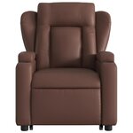 vidaXL Fauteuil inclinable électrique marron similicuir