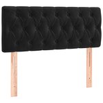 vidaXL Sommier à lattes de lit avec matelas Noir 120x200 cm Velours