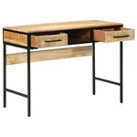 vidaXL Bureau 100x50x75 cm en bois massif de mangue