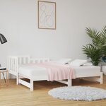 vidaXL Lit coulissant Blanc 2x(90x200) cm Bois de pin massif