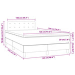 vidaXL Sommier à lattes de lit matelas et LED marron foncé 120x190 cm