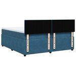 vidaXL Sommier à lattes de lit et matelas Bleu 200x200 cm velours
