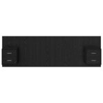 vidaXL Tête de lit avec armoire 3 Pièces Chêne noir Bois d'ingénierie