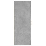 vidaXL Armoire murale gris béton 34 5x34x90 cm