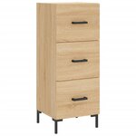 vidaXL Buffet haut Chêne sonoma 34 5x34x180 cm Bois d'ingénierie