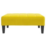 vidaXL Canapé-lit à 2 places avec repose-pied jaune velours