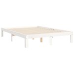 vidaXL Cadre de lit sans matelas blanc bois de pin massif