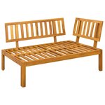 vidaXL Unité de canapé d'angle Gris Naturel et Foncé Bois d'acacia