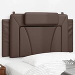 vidaXL Coussin de tête de lit marron 100 cm similicuir