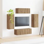 vidaXL Ensemble meuble TV 4 Pièces Chêne artisanal Bois d'ingénierie