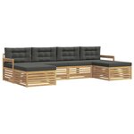 vidaXL Ensemble de canapés d'extérieur 6 pc Blanc et anthracite