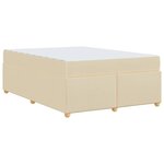 vidaXL Cadre de lit avec matelas Crème 160 x 200 cm tissu