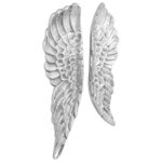 vidaXL Sculpture d'ailes Argent 31 x 5 x 91 cm Aluminium
