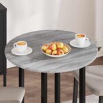 vidaXL Plateau de table Sonoma gris 70 x 70 x 1 5 cm Bois d'ingénierie