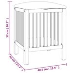 vidaXL Tabouret de salle de bain 40 5x40x52 cm Bois massif de noyer