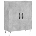 vidaXL Buffet haut Gris béton 69 5x34x180 cm Bois d'ingénierie