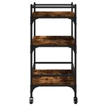 vidaXL Chariot de cuisine chêne fumé 65x40x86 5 cm bois d'ingénierie