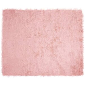 vidaXL Tapis en Peau de Mouton Synthétique Rose 200 x 280 cm Polyester