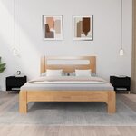 vidaXL Tables de chevet 2 Pièces Noir 50x46x50 cm Bois d’ingénierie