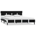 vidaXL Cadre de lit avec LED sans matelas noir 160x200 cm
