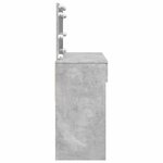 vidaXL Coiffeuse avec LED gris béton 100x40x120 cm