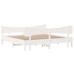vidaXL Cadre de lit sans matelas blanc 180x200 cm bois massif de pin