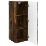 vidaXL Armoire Murale Chêne fumé 33 x 34 5 x 90 cm Bois d'ingénierie